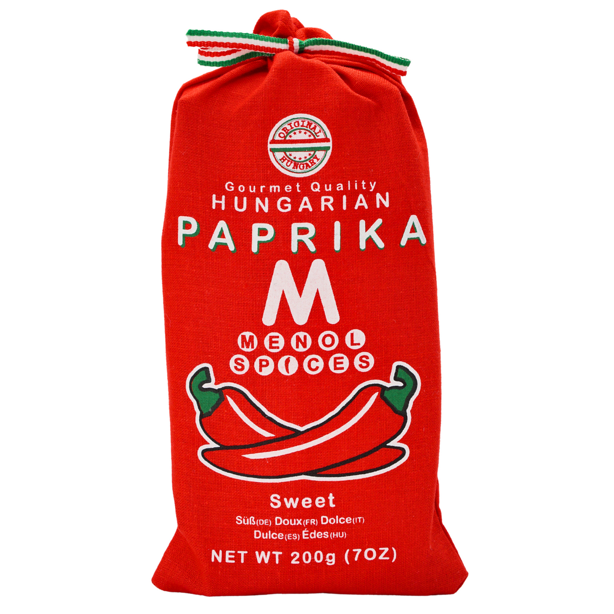 Sweet Hungarian paprika 200g pouch front – Menol Spices