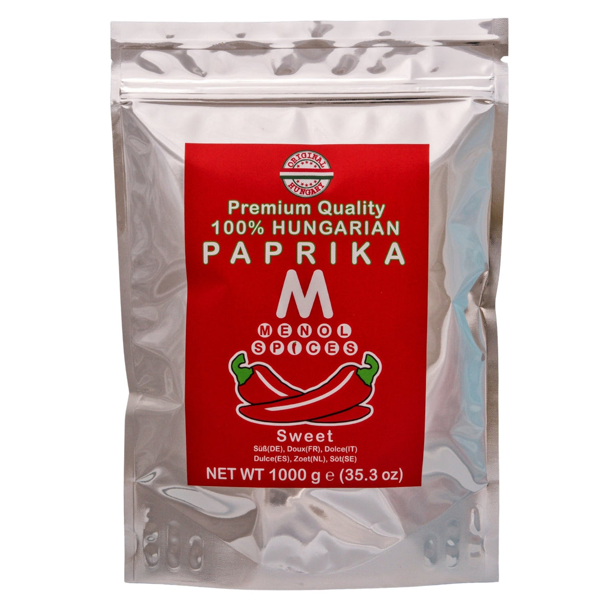 Menol Sweet Hungarian Paprika 1kg value pouch front