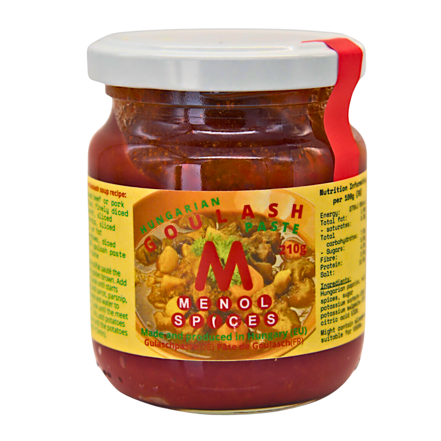 Menol Spices Authentic Hungarian Goulash Paste, Best Seasoning paste for Hungarian Goulash Stew or Soup, Cooking sauce