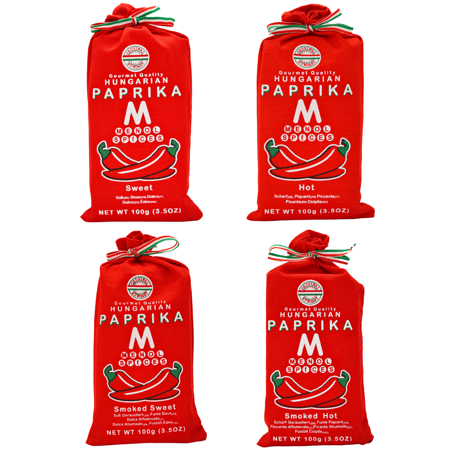 Menol Spices Authentic Hungarian Paprika Powder, Gourmet Quality, Produced in region of Szeged, Hungary, Vibrant Red, Incredible Flavour