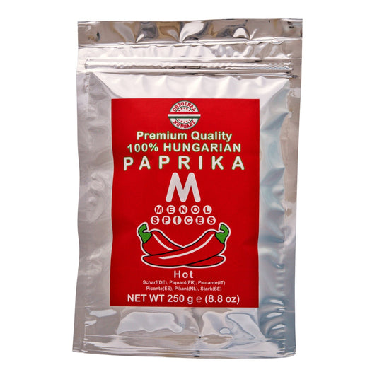 Menol Hot Hungarian Paprika 250g value pouch front