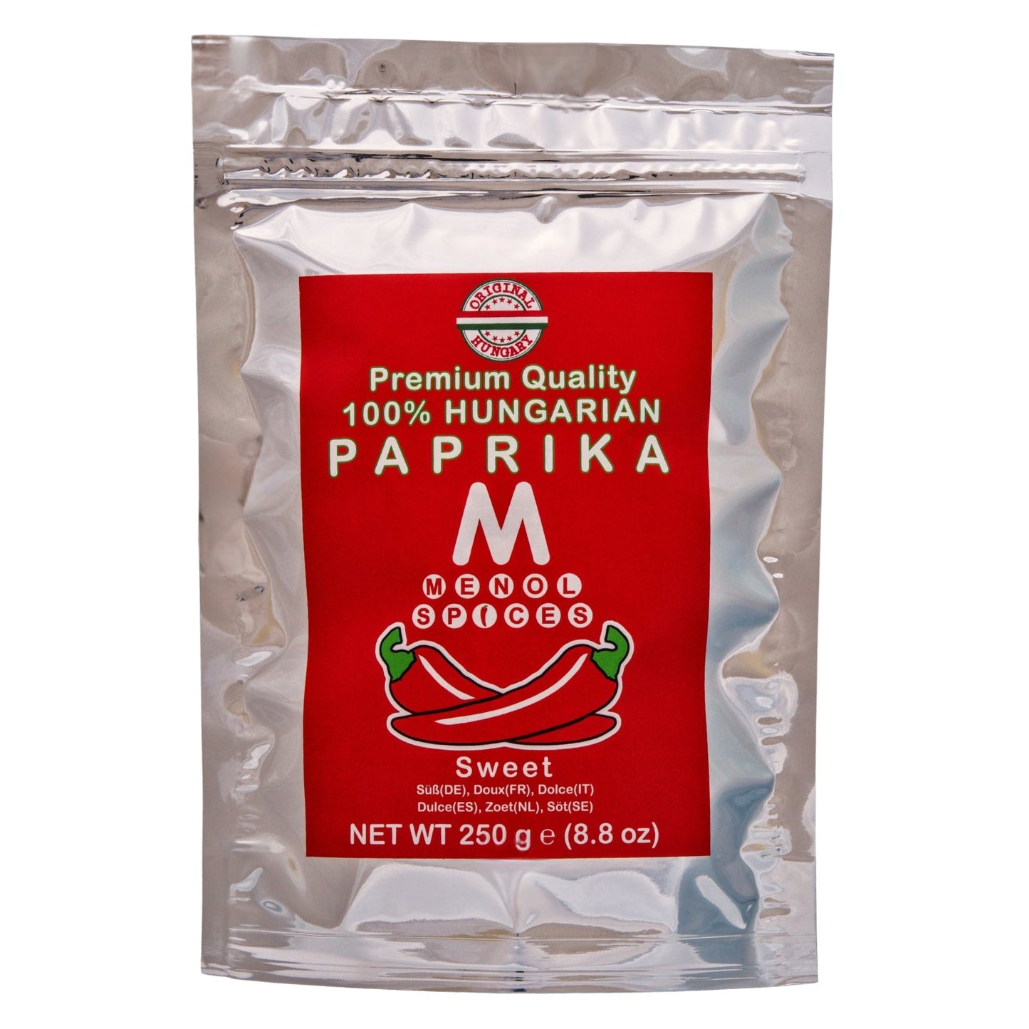 Menol Sweet Hungarian Paprika 250g value pouch front