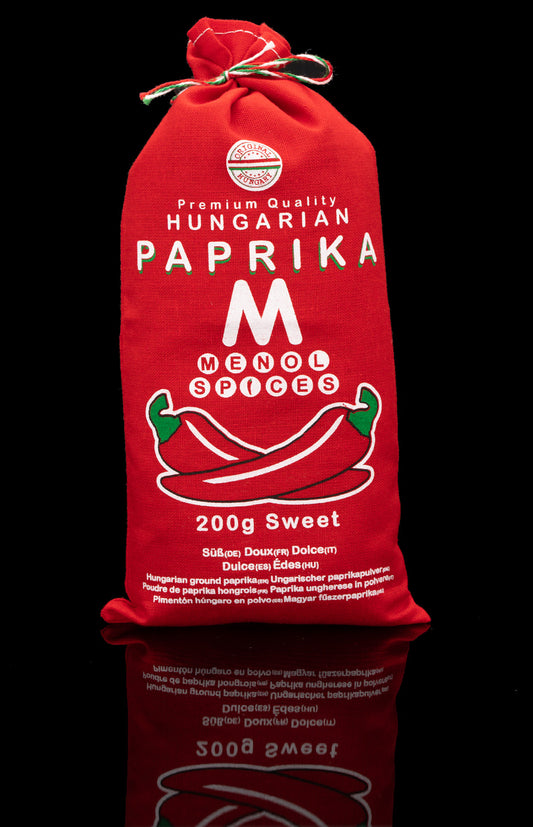 Hungarian paprika in cotton bag